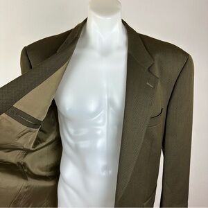Baumler Virgin Wool Sport Coat in Textured Olive